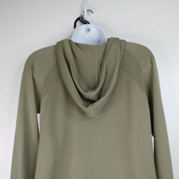 Athleta Evergreen Hoodie Knit Sweater Olive Green Size XS - Picture 10 of 16